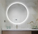 Oglindă 90cm Baie LED și Dezaburire Ceas cu Senzor Touch Lumina Rece Caldă și Neutră