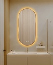 Oglinda 50*100cm LED cu Dezaburire ,Touch ,Trei Tipuri Lumina , Rama Auriu/Bronz