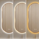 Oglinda 50*100cm LED cu Dezaburire ,Touch ,Trei Tipuri Lumina , Rama Auriu/Bronz