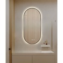 Oglinda 50*100cm LED cu Dezaburire ,Touch ,Trei Tipuri Lumina , Rama Neagra