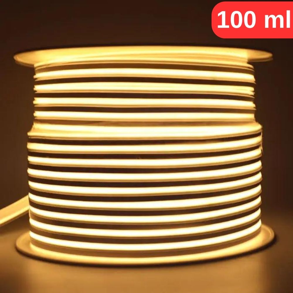 Banda Led Luminos Neon Flex 100M, Lumina Alb Cald 2700K, IP65