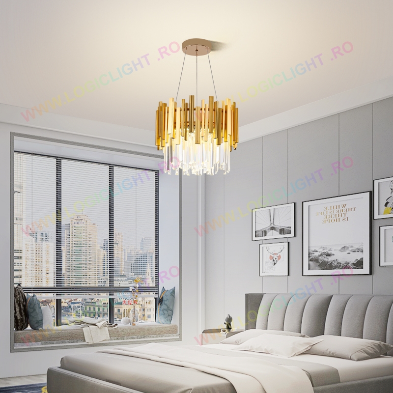 Candelabru Arhitect Gold, 52W Led, Intensitate Reglabila