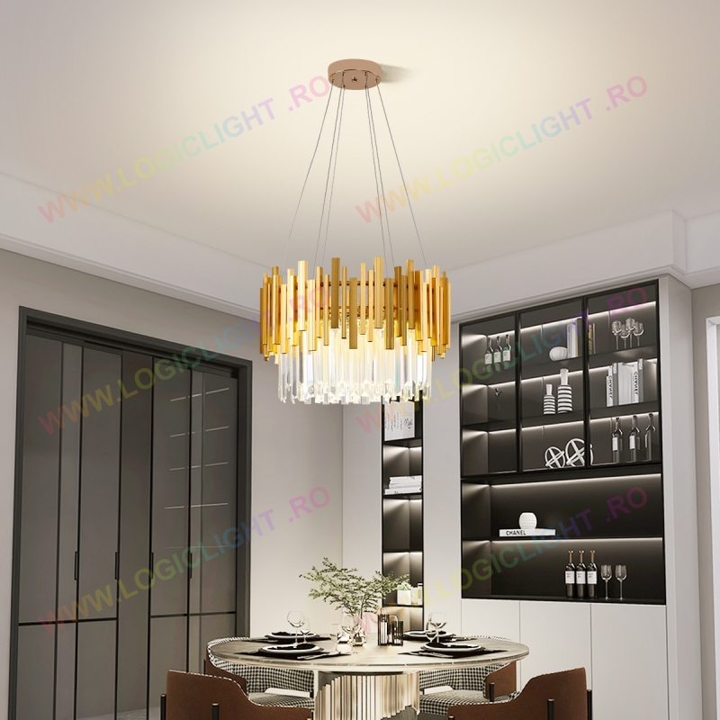 Candelabru Arhitect Gold, 76W Led, Intensitate Reglabila