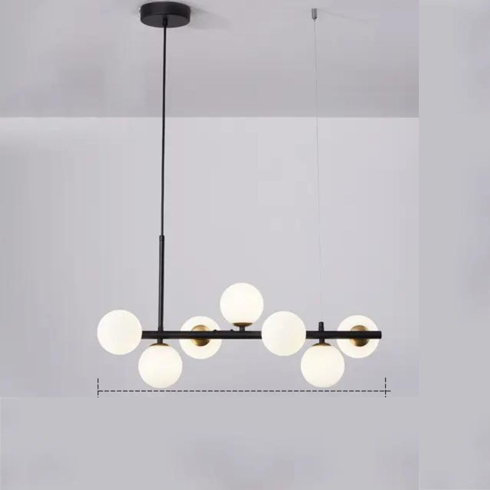 Lustra Led Nordic Globe 11, Neagra 11 dulii G9, inaltime reglabila