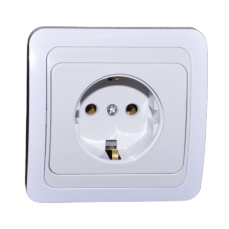 Priza Simpla Schuko cu ceramica Alba