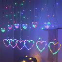Instalatie  tip perdea, Dazzle Heart, 3x1m, interconectabila, multicolor