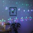 Instalatie  tip perdea, Dazzle Snowflake, 3x1m, interconectabila, multicolor