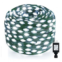 Instalatie de exterior liniara, Winter Glowing, cu 800 leduri, 100m, IP44, rezistenta la apa, cu 8 jocuri de lumini, alb, lumina rece