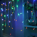 Instalatie de exterior tip perdea ploaie, Bright Holiday, cu 132 leduri, 3mx1m, multicolor