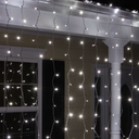 Instalatie de exterior tip perdea, Holiday Glowing, cu 240 leduri, V8, 6mx1m, interconectabil, IP65, alb, lumina rece