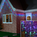 Instalatie de exterior tip turturi, Festive Glow cu 120 leduri, V8, 5.5m(fir alb) interconectabil, IP65, multicolor