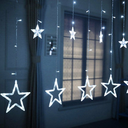 Instalatie tip perdea cu stele, Dazzle Stars, 3x1m, interconectabila, alb rece