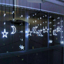 Instalatie tip perdea, Dazzle Stars&Moon, 3x1m, interconectabila, alb rece