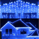 Instalatie tip turturi, Winter Shine, cu 300 leduri, 12m, interconectabil, cu 8 jocuri de lumini, albastru