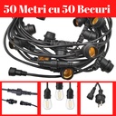 Soho Ghirlanda Luminoasa, 50 Metri cu 50 Becuri Led Filament 4W, IP44