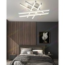 Lustra Led 150W Alba, Cu 6 Brate Si Telecomanda, Intensitate Reglabila