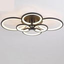 Lustra Led Lighting Ring 196W,Neagra, 6 Brate Si Telecomanda, Intensitate Reglabila