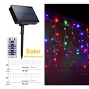 Instalatie Solara 300 Led franjuri, Siruri Turturi Inegali, 12ml Multicolor