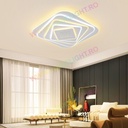 Lustra Led Pentagon Alba 288W 20160Lm, Cu 5 Nivele De Lumina Si Telecomanda, Intensitate Reglabila