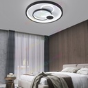 Lustra Led Rotunda 148W 10360Lm Neagra, Cu Telecomanda, Intensitate Reglabila