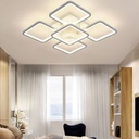 Lustra Led Slim Square, Cu 4+1 Brate Si Telecomanda, Intensitate Reglabila