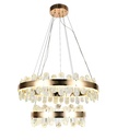 Candelabru Glam Chic 216W Lumina Rece/Neutra/Calda cu Telecomanda ,Culoare ,Intensitate Lumina si Inaltime Reglabila,Auriu/Metal/Sticla